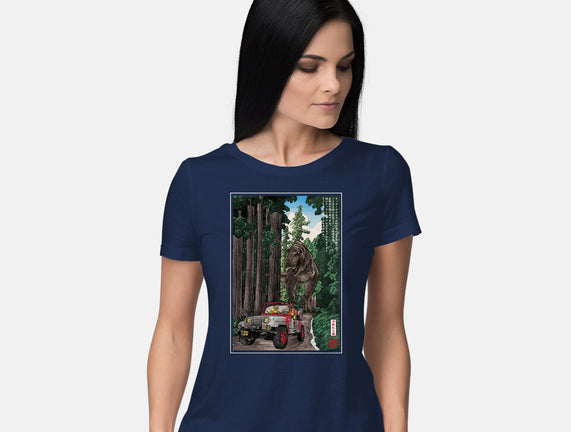 T-Rex Chase Woodblock