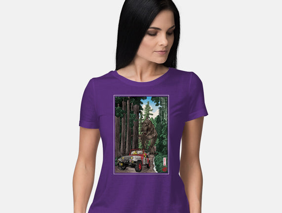 T-Rex Chase Woodblock