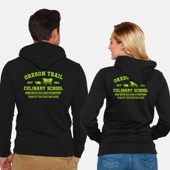 Oregon Trail Culinary School-Unisex-Zip-Up-Sweatshirt-kg07