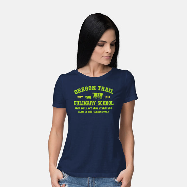 Oregon Trail Culinary School-Womens-Basic-Tee-kg07