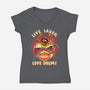 Love Drums-Womens-V-Neck-Tee-rmatix
