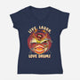 Love Drums-Womens-V-Neck-Tee-rmatix