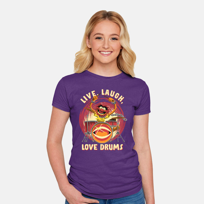 Love Drums-Womens-Fitted-Tee-rmatix