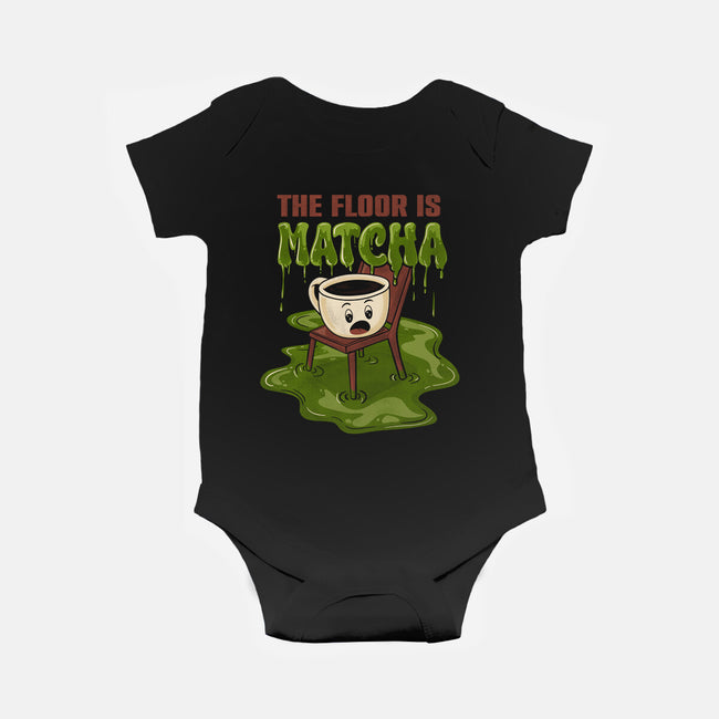 The Floor Is Matcha-Baby-Basic-Onesie-Danhood