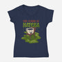 The Floor Is Matcha-Womens-V-Neck-Tee-Danhood
