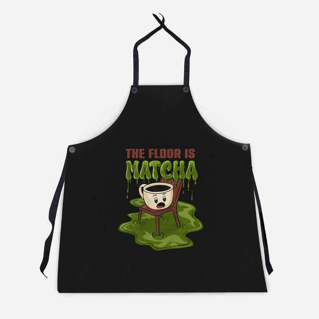The Floor Is Matcha-Unisex-Kitchen-Apron-Danhood
