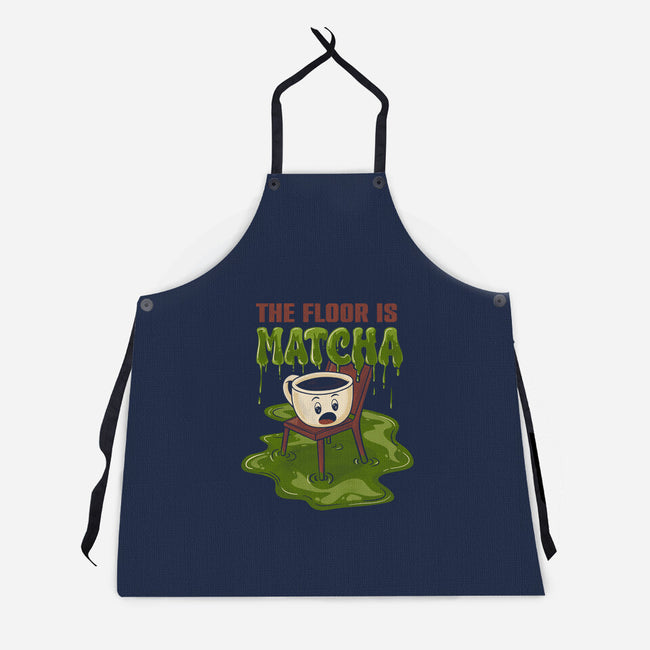 The Floor Is Matcha-Unisex-Kitchen-Apron-Danhood