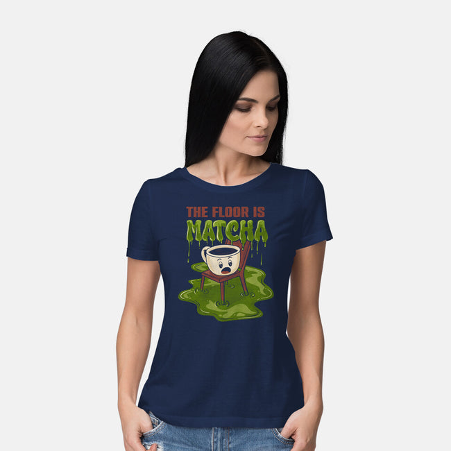 The Floor Is Matcha-Womens-Basic-Tee-Danhood