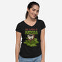 The Floor Is Matcha-Womens-V-Neck-Tee-Danhood