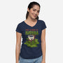 The Floor Is Matcha-Womens-V-Neck-Tee-Danhood