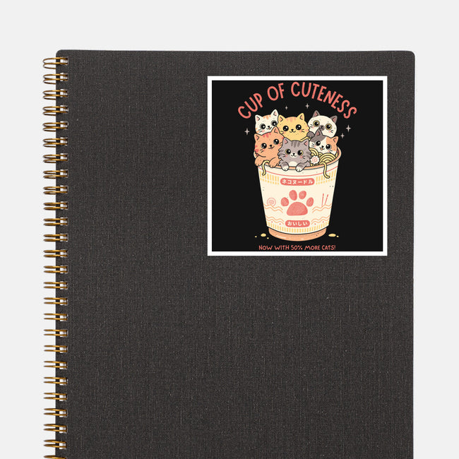 Cup Of Cuteness-None-Glossy-Sticker-GODZILLARGE