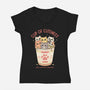 Cup Of Cuteness-Womens-V-Neck-Tee-GODZILLARGE