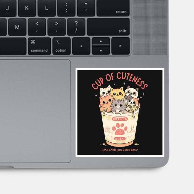 Cup Of Cuteness-None-Glossy-Sticker-GODZILLARGE