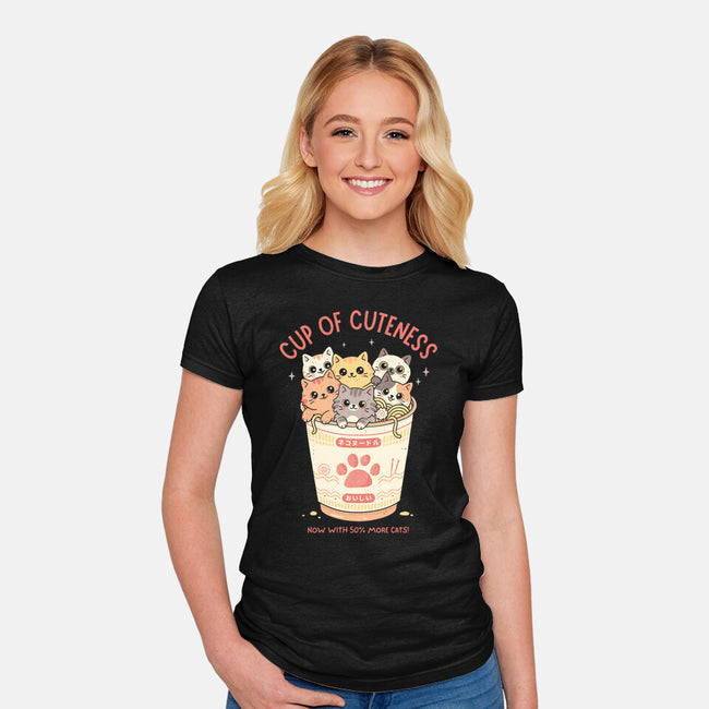 Cup Of Cuteness-Womens-Fitted-Tee-GODZILLARGE