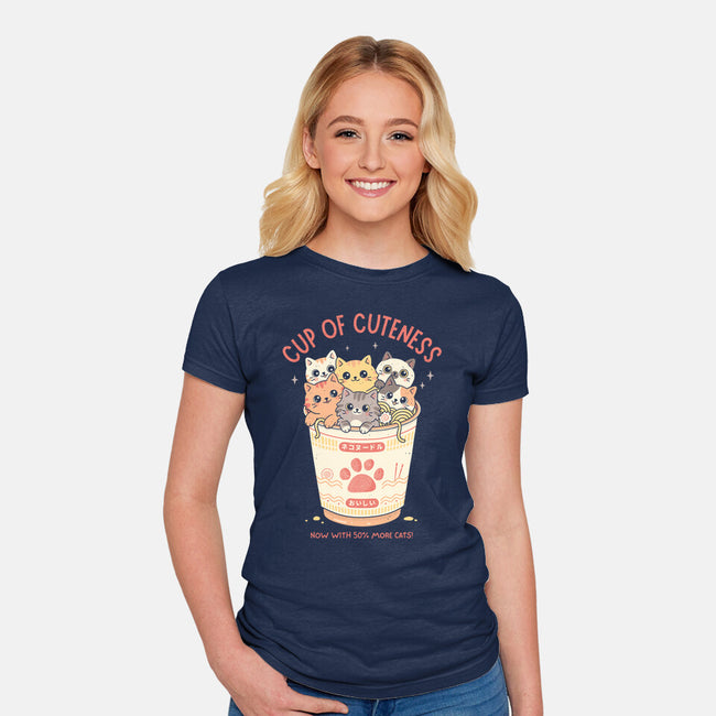 Cup Of Cuteness-Womens-Fitted-Tee-GODZILLARGE