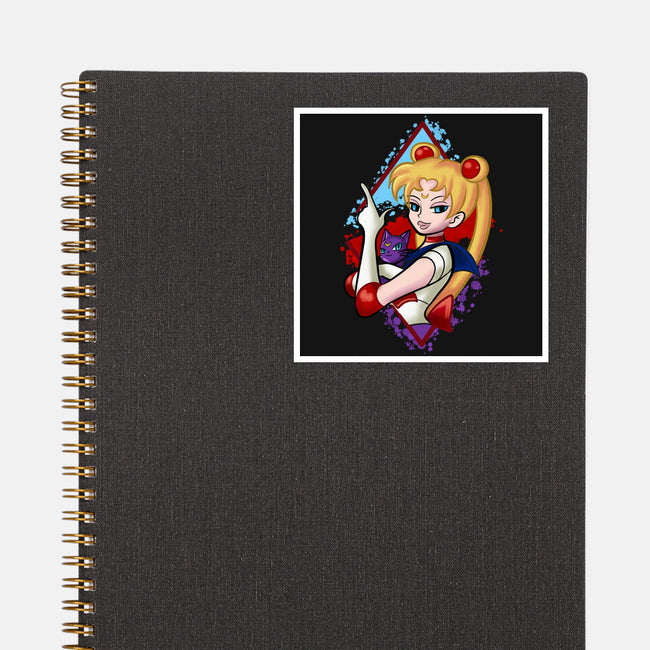 Moongirl Cartoon-None-Glossy-Sticker-nickzzarto