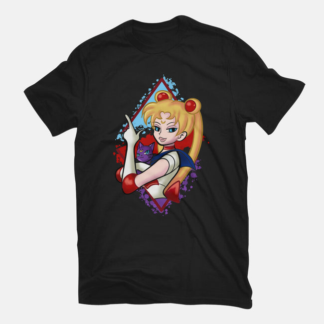 Moongirl Cartoon-Unisex-Basic-Tee-nickzzarto