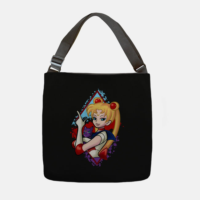 Moongirl Cartoon-None-Adjustable Tote-Bag-nickzzarto
