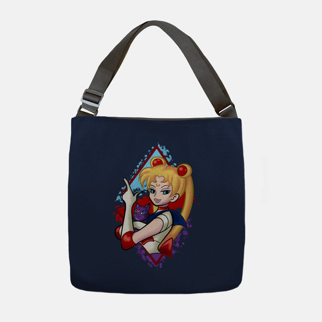 Moongirl Cartoon-None-Adjustable Tote-Bag-nickzzarto