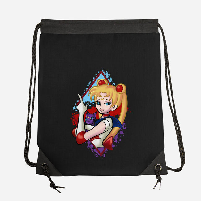 Moongirl Cartoon-None-Drawstring-Bag-nickzzarto