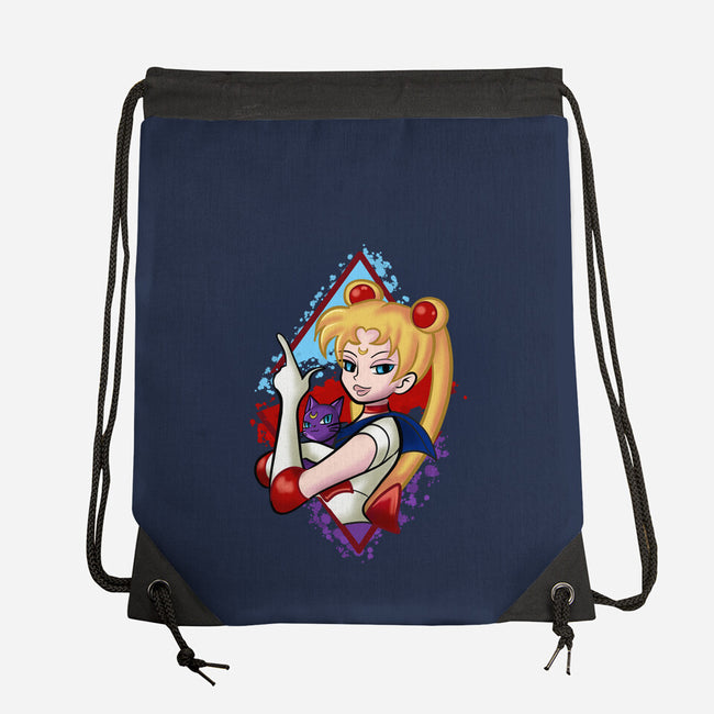 Moongirl Cartoon-None-Drawstring-Bag-nickzzarto