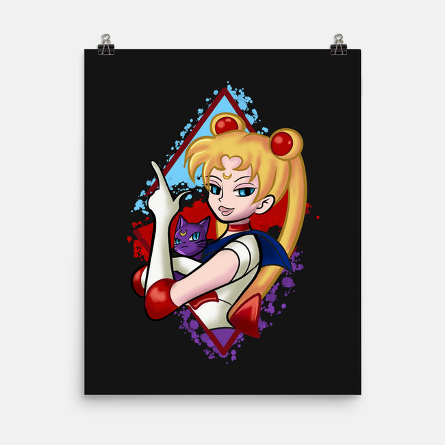 Moongirl Cartoon-None-Matte-Poster-nickzzarto