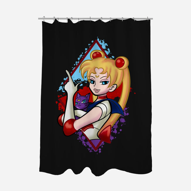 Moongirl Cartoon-None-Polyester-Shower Curtain-nickzzarto