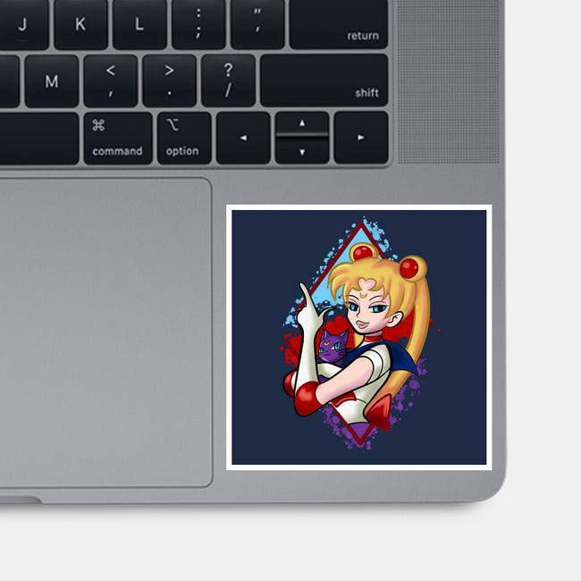 Moongirl Cartoon-None-Glossy-Sticker-nickzzarto