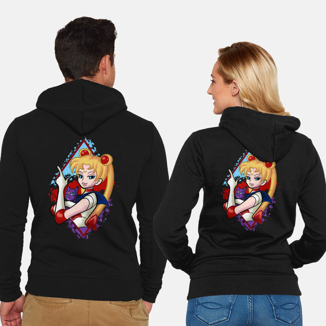 Moongirl Cartoon-Unisex-Zip-Up-Sweatshirt-nickzzarto