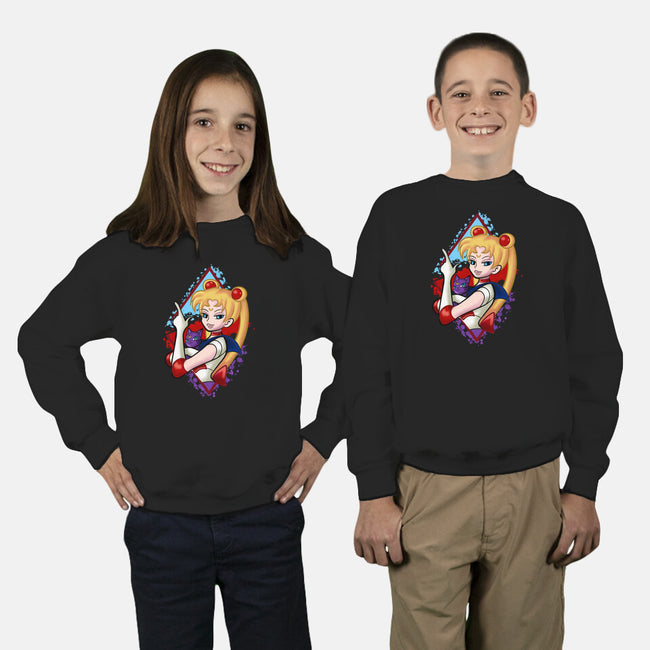 Moongirl Cartoon-Youth-Crew Neck-Sweatshirt-nickzzarto