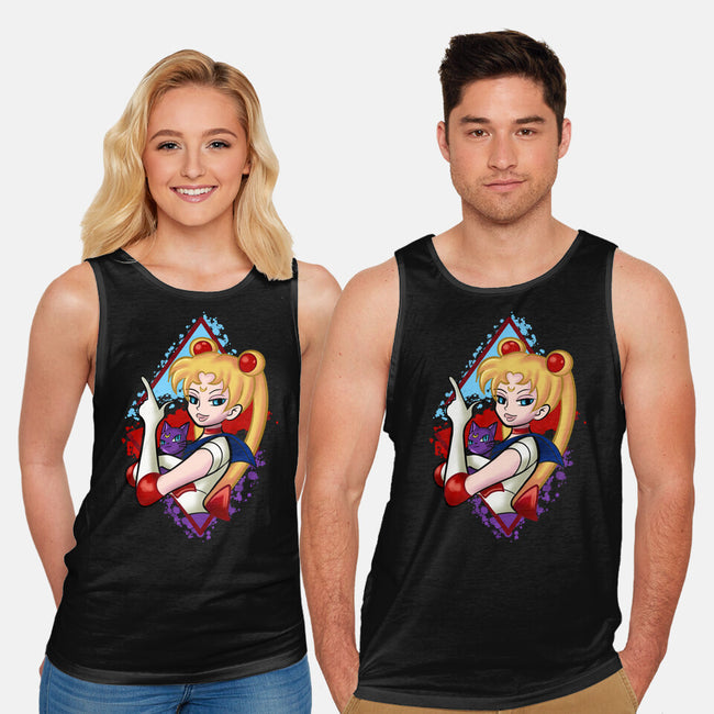 Moongirl Cartoon-Unisex-Basic-Tank-nickzzarto