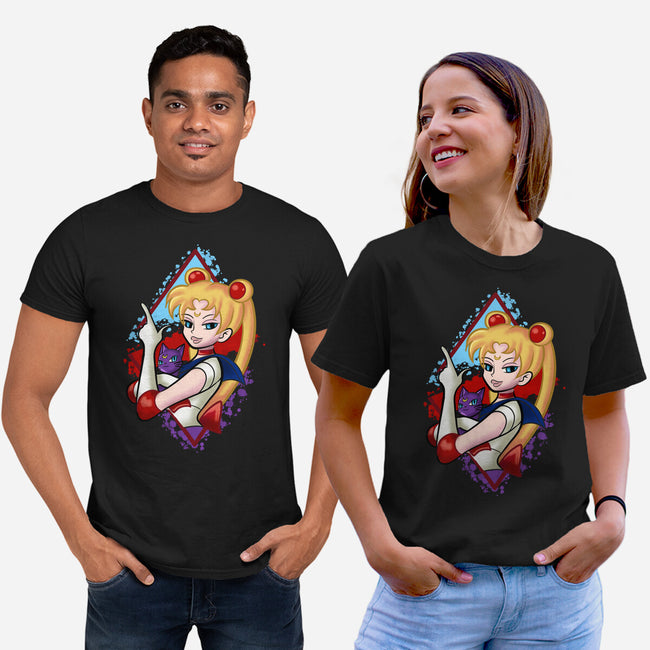 Moongirl Cartoon-Unisex-Basic-Tee-nickzzarto