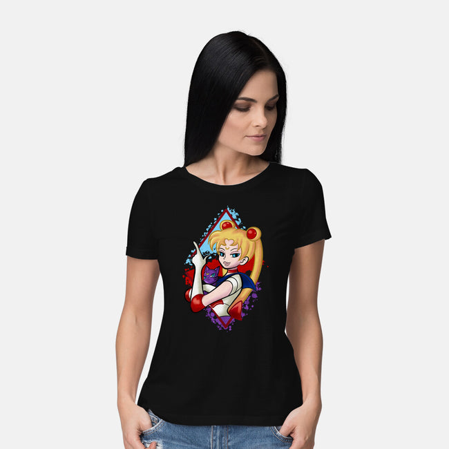 Moongirl Cartoon-Womens-Basic-Tee-nickzzarto