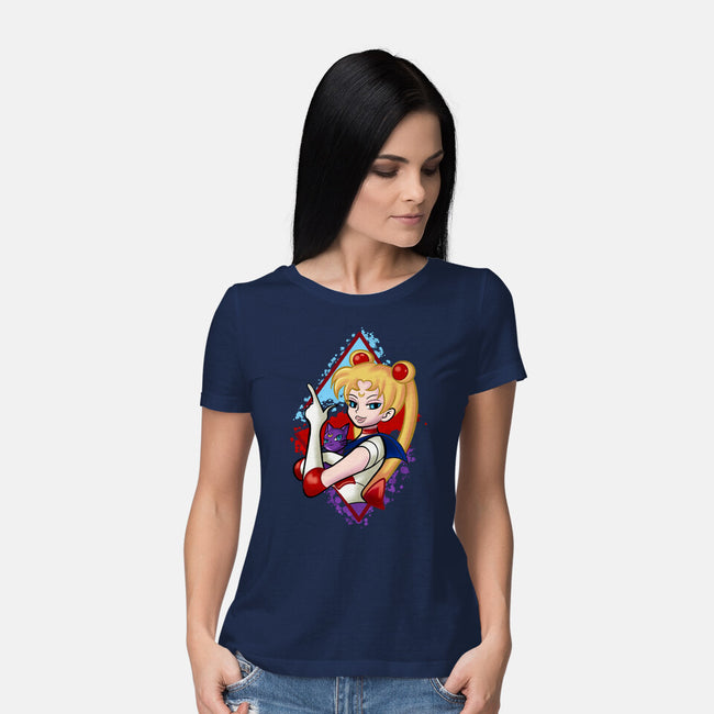 Moongirl Cartoon-Womens-Basic-Tee-nickzzarto