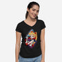 Moongirl Cartoon-Womens-V-Neck-Tee-nickzzarto