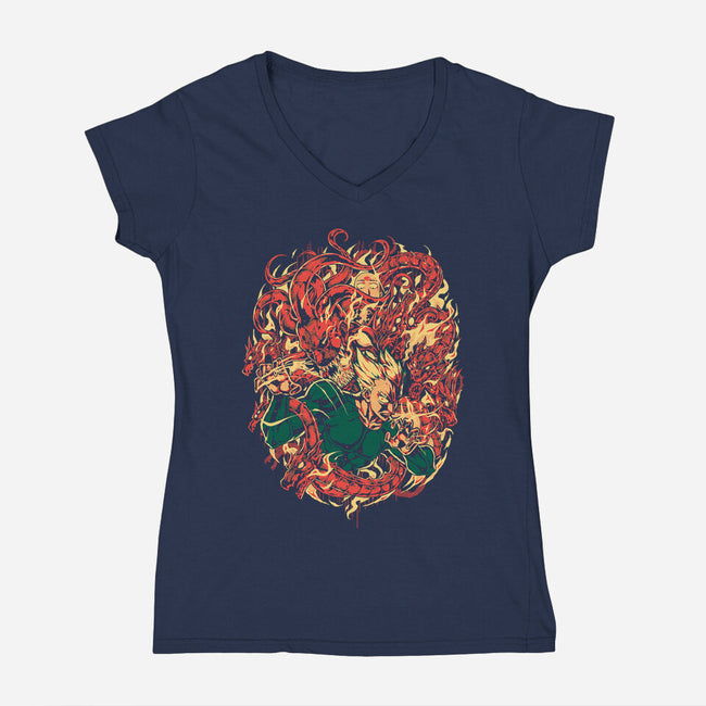 All The Kings-Womens-V-Neck-Tee-Estudio Horta