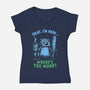 Where's The Work-Womens-V-Neck-Tee-Diego Gurgell