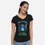 Where's The Work-Womens-V-Neck-Tee-Diego Gurgell