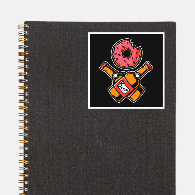 Donut And Beer-None-Glossy-Sticker-krisren28