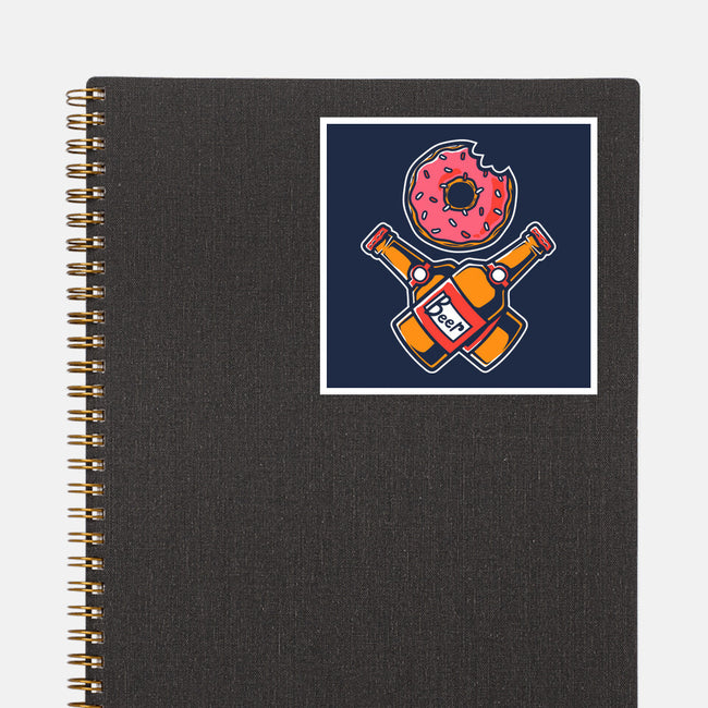 Donut And Beer-None-Glossy-Sticker-krisren28