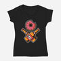 Donut And Beer-Womens-V-Neck-Tee-krisren28