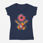 Donut And Beer-Womens-V-Neck-Tee-krisren28