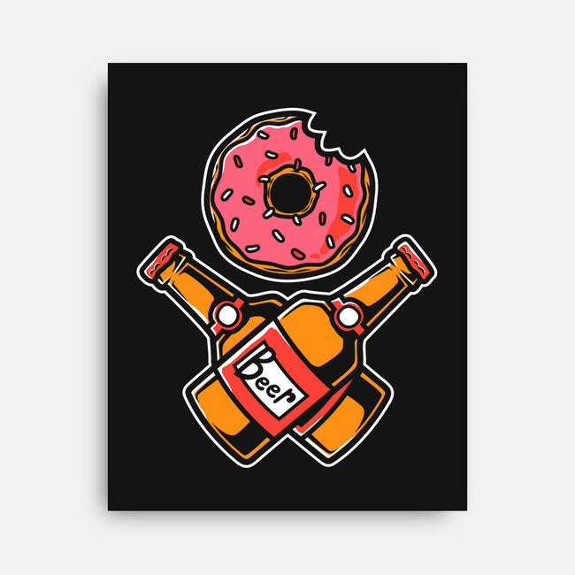 Donut And Beer-None-Stretched-Canvas-krisren28