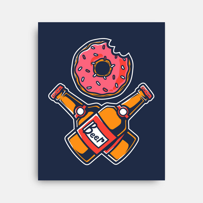 Donut And Beer-None-Stretched-Canvas-krisren28