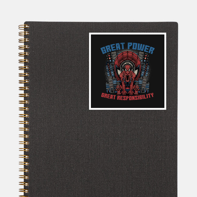 Great Power Great Responsibility-None-Glossy-Sticker-glitchygorilla
