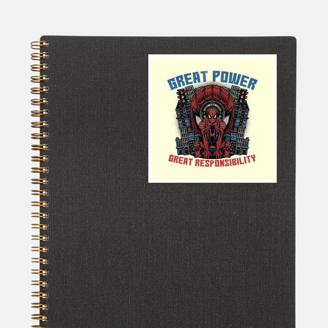 Great Power Great Responsibility-None-Glossy-Sticker-glitchygorilla