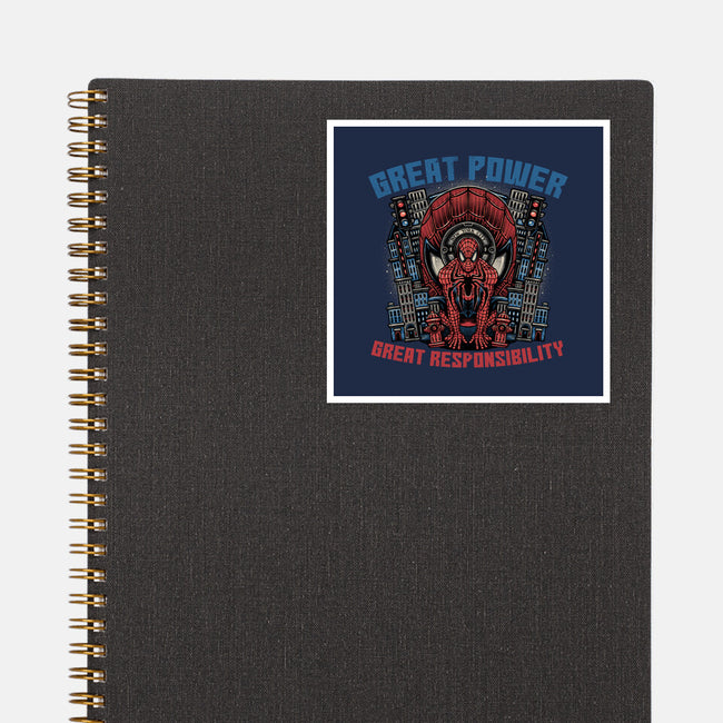 Great Power Great Responsibility-None-Glossy-Sticker-glitchygorilla