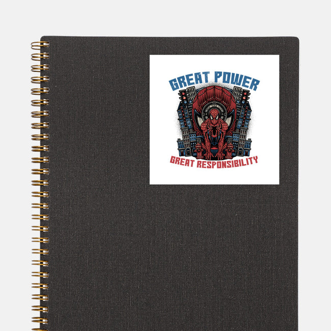 Great Power Great Responsibility-None-Glossy-Sticker-glitchygorilla
