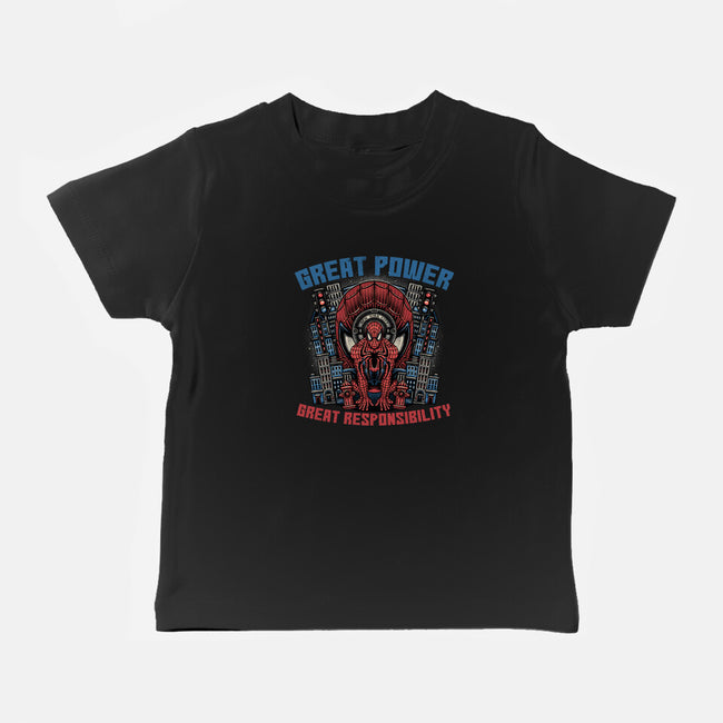 Great Power Great Responsibility-Baby-Basic-Tee-glitchygorilla