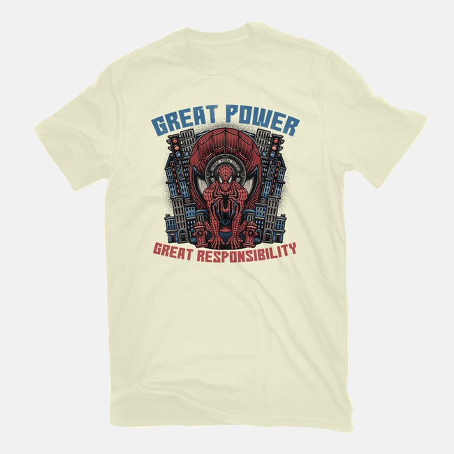 Great Power Great Responsibility-Mens-Basic-Tee-glitchygorilla